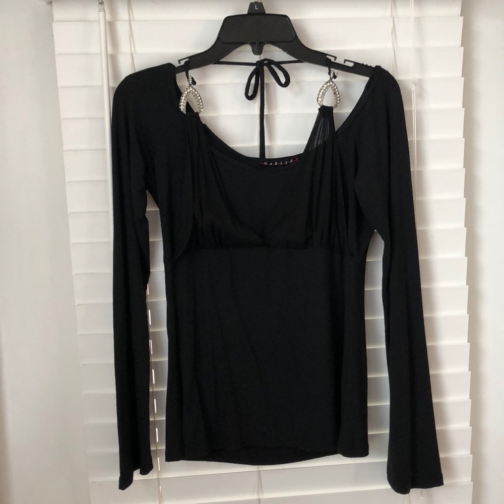 Marisa K Fancy Top with Rhinestone Straps